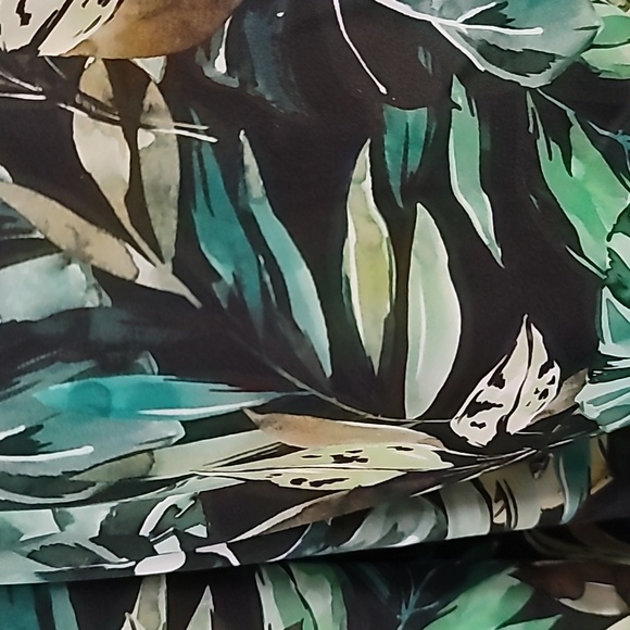 Tropical Leaf Print Tankini Top - Picture 3 of 10